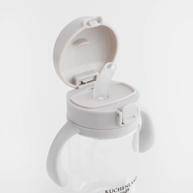 Бутылка-поильник, детская, 240 мл, тритан, серая, Kiddy, image-2