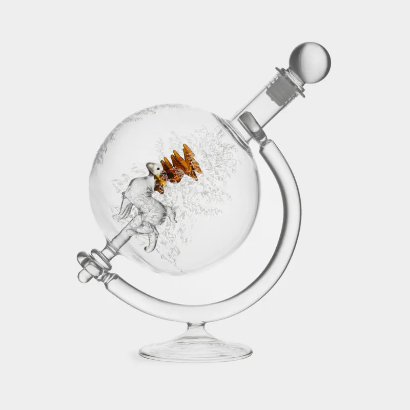 Графин, 650 мл, на подставке, стекло Б, Глобус с оленем, Bar