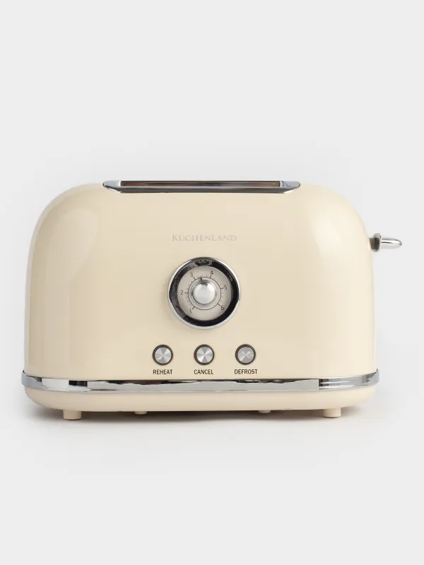 Тостер электрический, 685-815 Вт, 6 режимов, металл/пластик, бежевый, Vintage kitchen, image-1