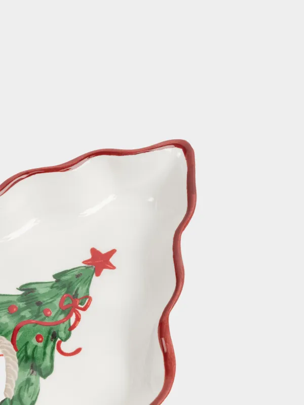 Блюдо, 20х19 см, керамика D, Лошадка с елкой, Christmas tree, image-4