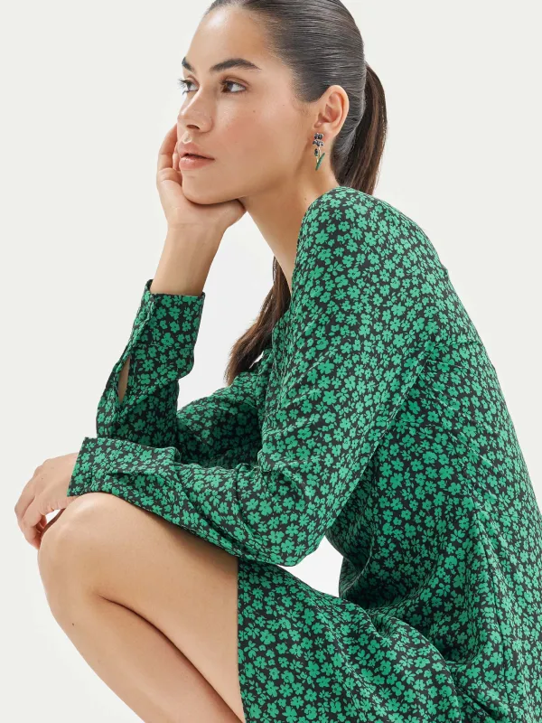 Серьги-пусеты, 1/3 см, 2 шт, металл/акрил, фиолетовые, Ирисы, Iris garden , image-3