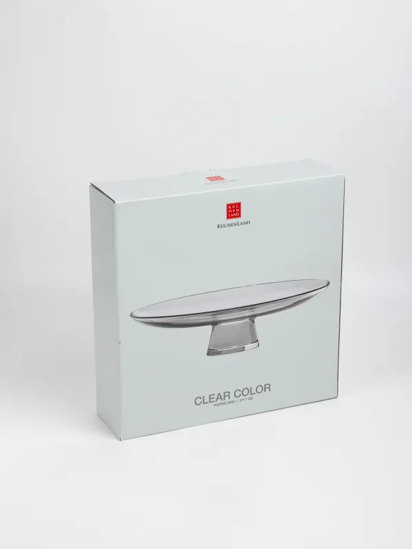 Блюдо на ножке, 27х7 см, стекло, Clear, image-5