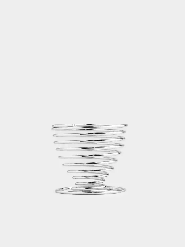 Подставка для яйца, 5 см, Вихрь, Twist silver, image-2