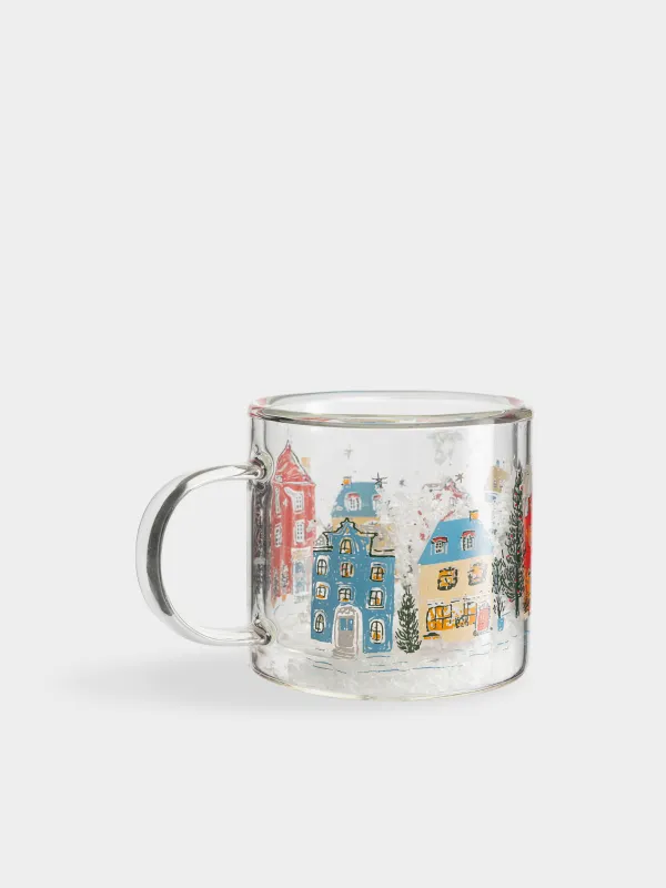 Кружка, 270 мл, со снегом, Дома, Air decor, image-2