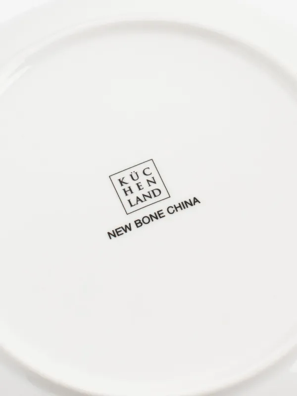 Тарелка закусочная, 21 см, 2 шт, фарфор N, белая, Цветы и листья, Floreale, image-3