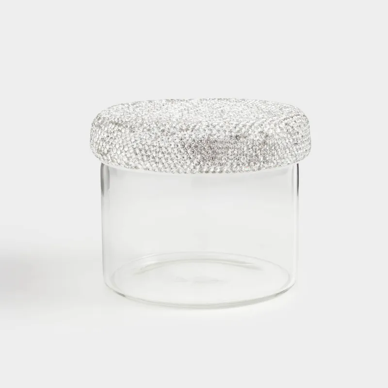 Емкость для хранения, 10х9 см, 450 мл, стекло Б/стразы, Crystal shine