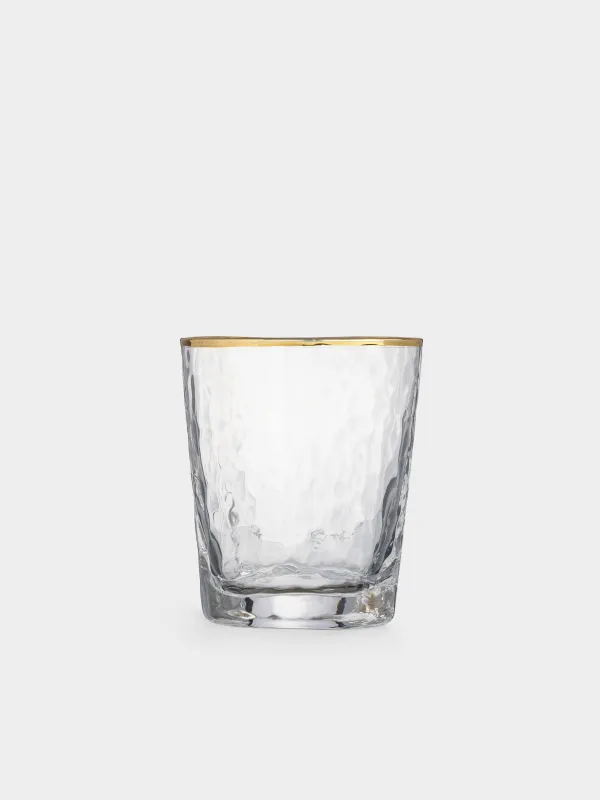 Стакан для виски, 10 см, 380 мл, 2 шт, стекло, золотистый кант, Triangle Gold, image-2