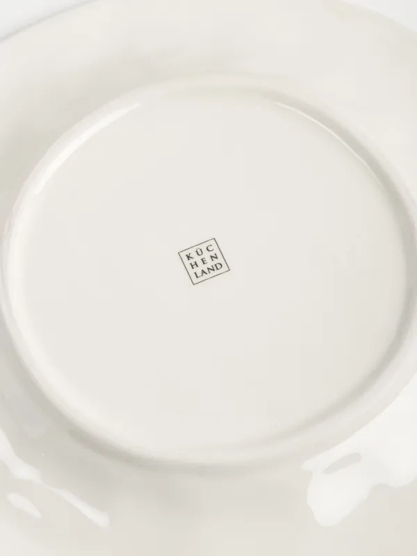 Тарелка обеденная, 28 см, керамика D, белая, Графичные цветы, Floria graphic, image-4