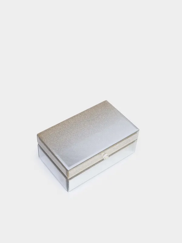 Шкатулка для украшений, 21х13 см, стекло, золотистый градиент, Actress, image-2