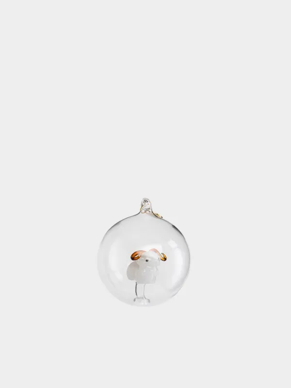 Игрушка елочная, 8 см, Овечка в шаре, Ball shape, image-0