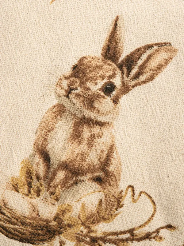 Прихватка, 20х20 см, хлопок, квадратная, бежевая, Пасхальный кролик, Rabbit Easter, image-4
