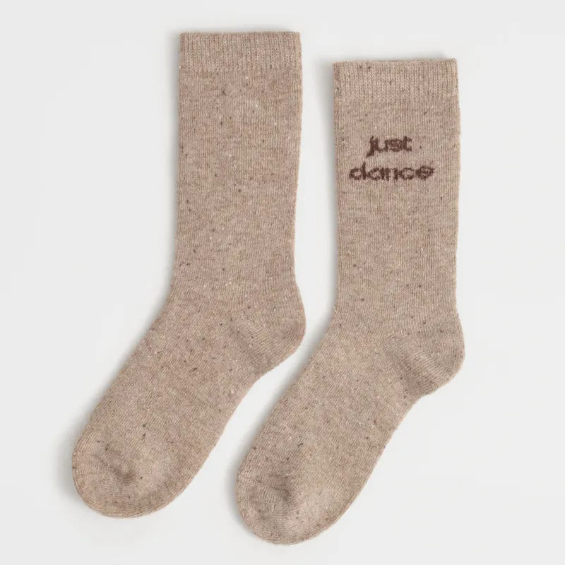 Носки с добавлением шерсти, песочные, Wool warm