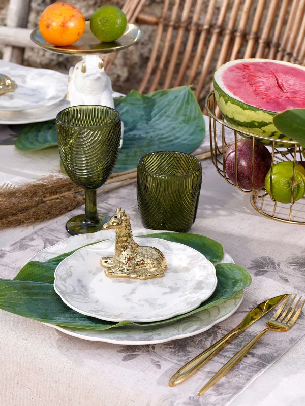 Тарелка закусочная, 19 см, 2 шт, фарфор P, бело-бежевая, Джунгли, Tropical, image-8