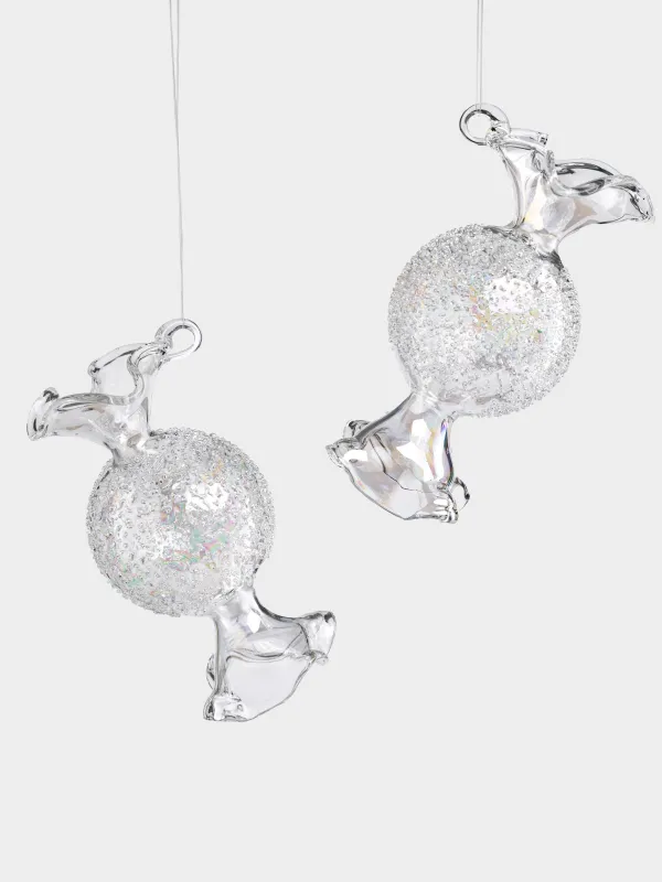 Игрушка елочная, 8 см, 2 шт, Конфета с изморозью, Figure sparkle, image-1
