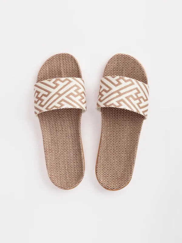 Сандалии женские, бежево-молочные, Геометрия, Walk, image-1