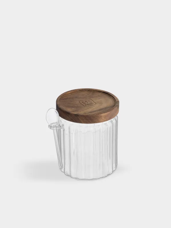 Емкость для хранения, 500 мл, с ложкой, Ribby wood, image-4