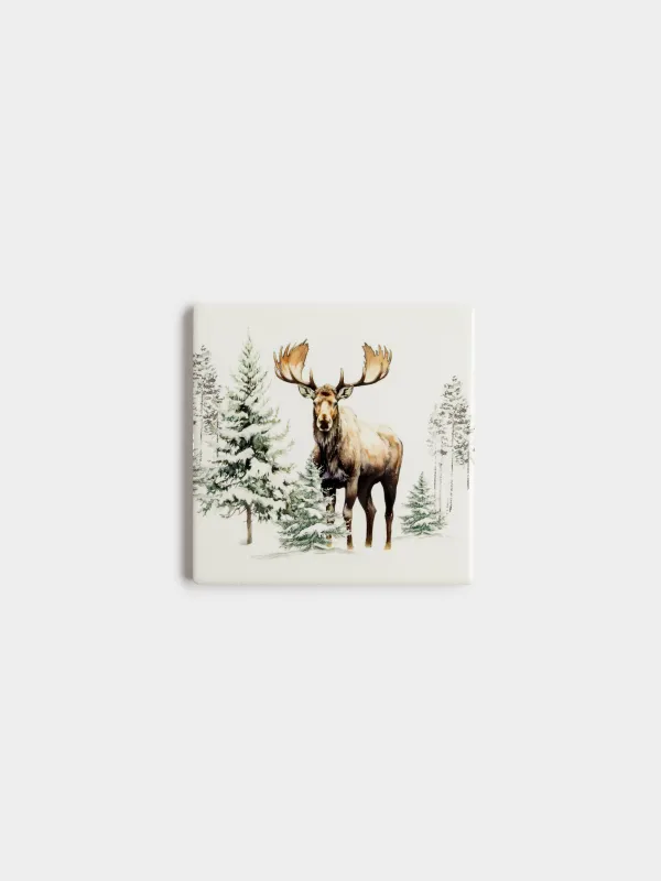 Подставка под кружку, Лось в лесу, Moose story, image-0