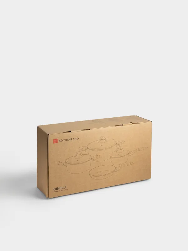 Набор посуды, 4 пр, с покрытием, алюминий, серый, Ginelli, image-12