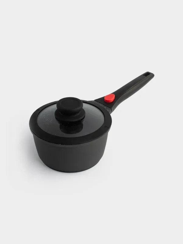 Ковш, 16 см, 1,5 л, с крышкой, съемная ручка, с покрытием, алюминий, Solution Red 2, image-2