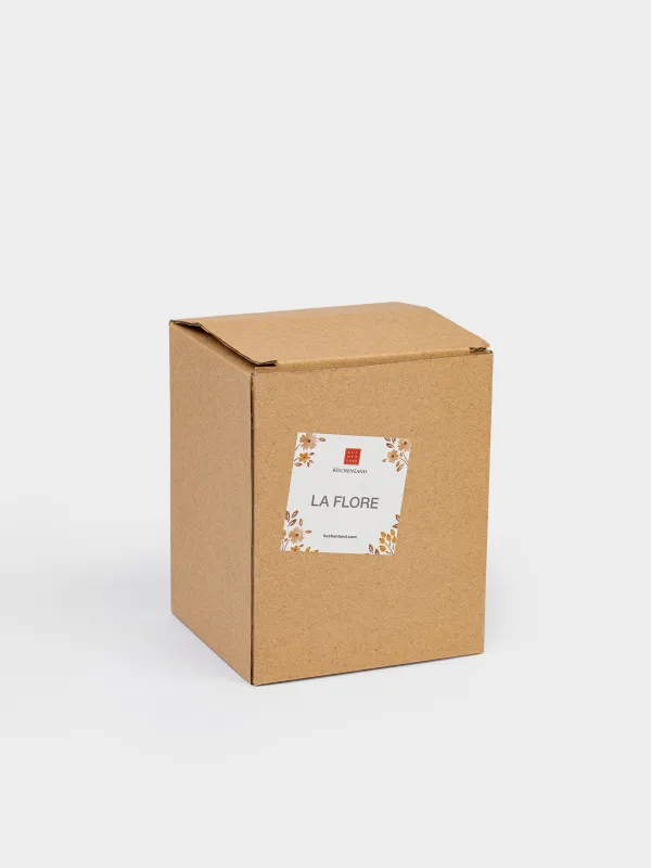 Емкость для масла или уксуса, 350 мл, с ручкой, керамика D/пробка, молочная, Винтажные цветы, La flore, image-6