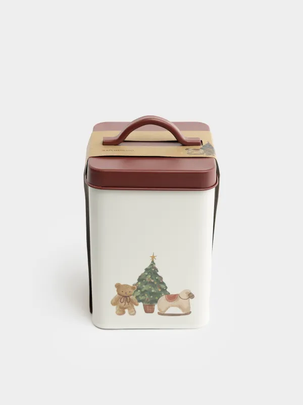 Банка для сыпучих продуктов, 1,1 л, Мишка и овечка, Christmas lamb, image-4