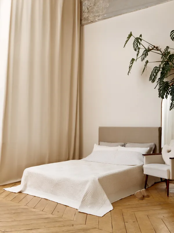 Покрывало, 220х240 см, полиэстер/хлопок, песочно-бежевое, Арка, Arch, image-5