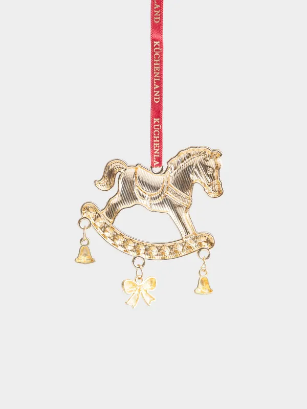 Игрушка елочная, 6 см, Лошадка-качалка, Figure horse, image-1