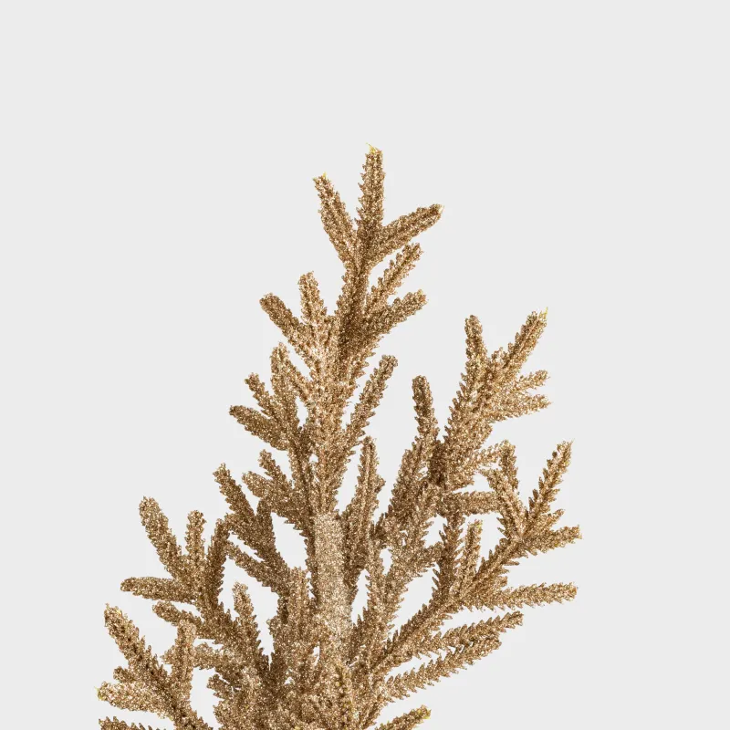 Ветка декоративная, 59 см, с подсветкой, пластик, шампань, Хвоя, Sparkle decor, image-1