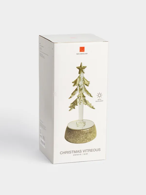 Статуэтка с подсветкой, 18 см, с подвесками, Ель, Christmas vitreous, image-5