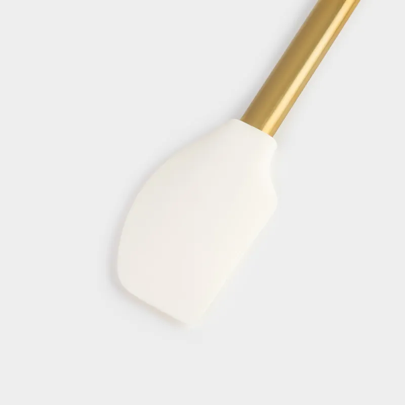 Лопатка-шпатель, 33 см, силикон/сталь, молочная, Bello gold, image-3