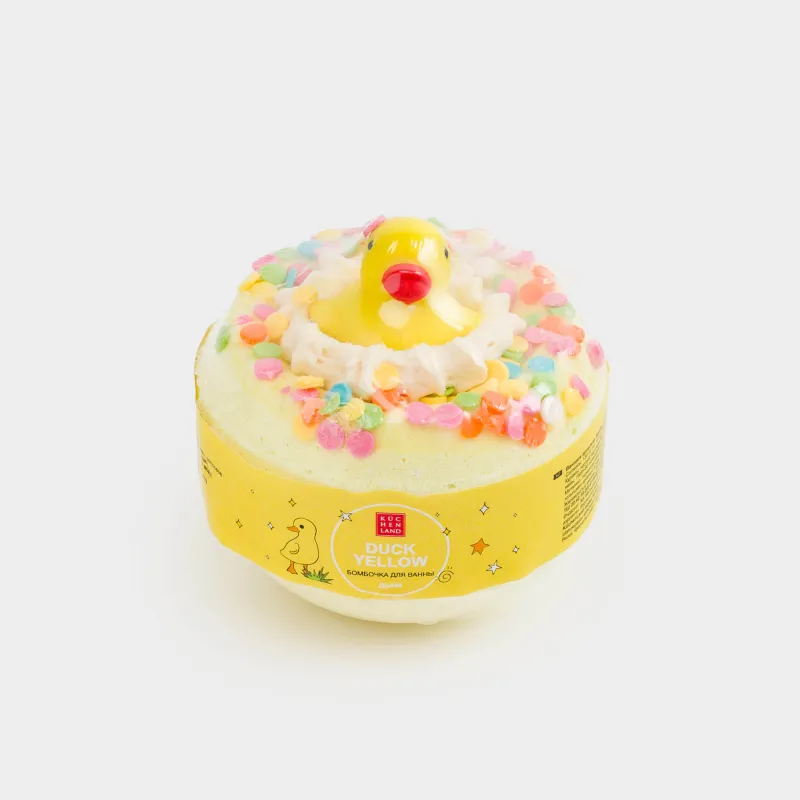 Бомбочка для ванны, 130 гр, с игрушкой, Дыня, Утка, Duck yellow, image-3