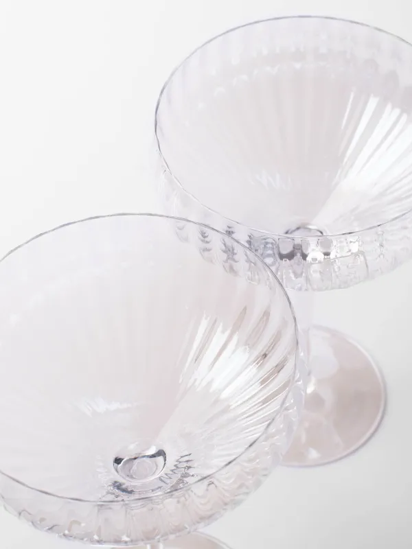 Бокал-креманка для шампанского, 320 мл, 2 шт, стекло, перламутр, Lombardy R polar, image-2