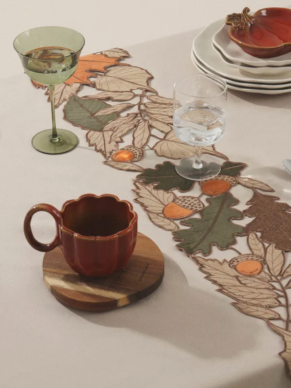 Дорожка настольная, 22х160 см, Листья и желуди, Autumn leaf, image-7