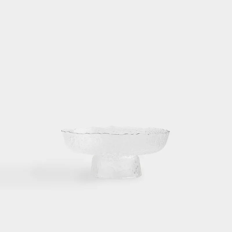 Ваза для фруктов, 20х8 см, на ножке, Nautilus silver