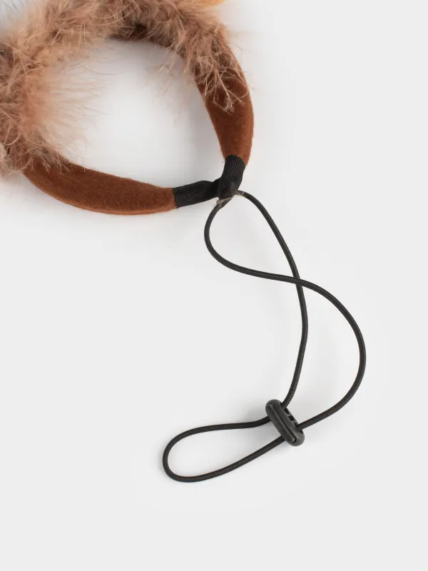 Ободок для животных, 30x30 см, полиэстер/пластик, коричневый, Рога оленя, Christmas pet, image-3