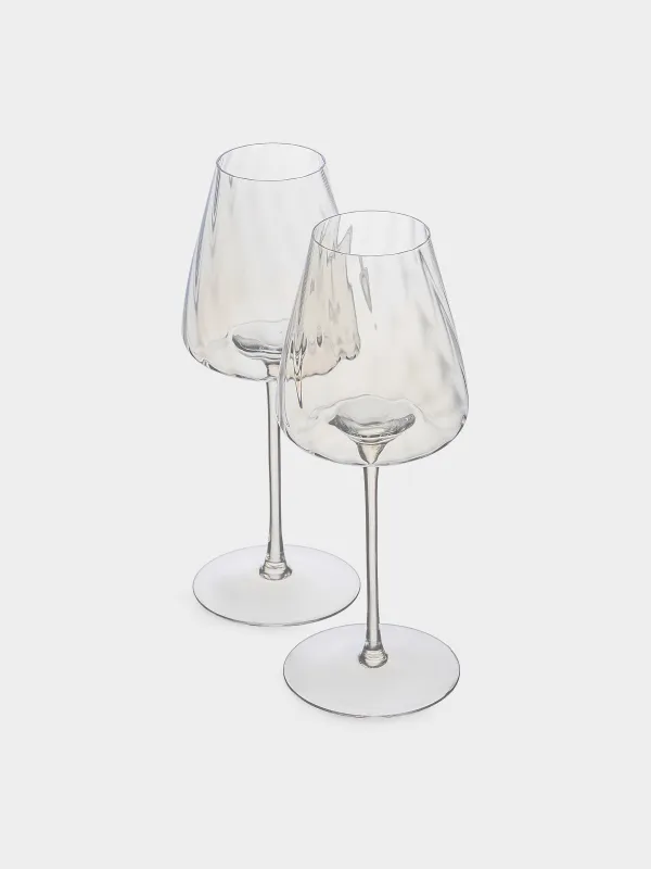 Бокал для красного вина, 480 мл, 2 шт, стекло, перламутр, Sorento bend, image-1