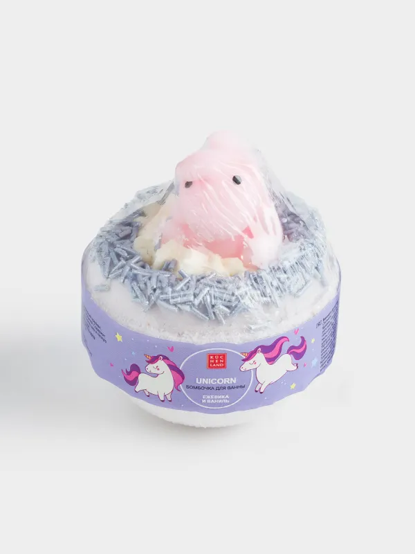 Бомбочка для ванны, с игрушкой, Ежевика и ваниль, Unicorn, image-2