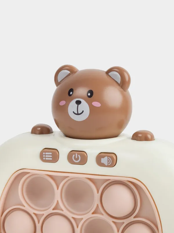 Игрушка развивающая, 13х12 см, электронная, Мишка, Pop-it, image-3