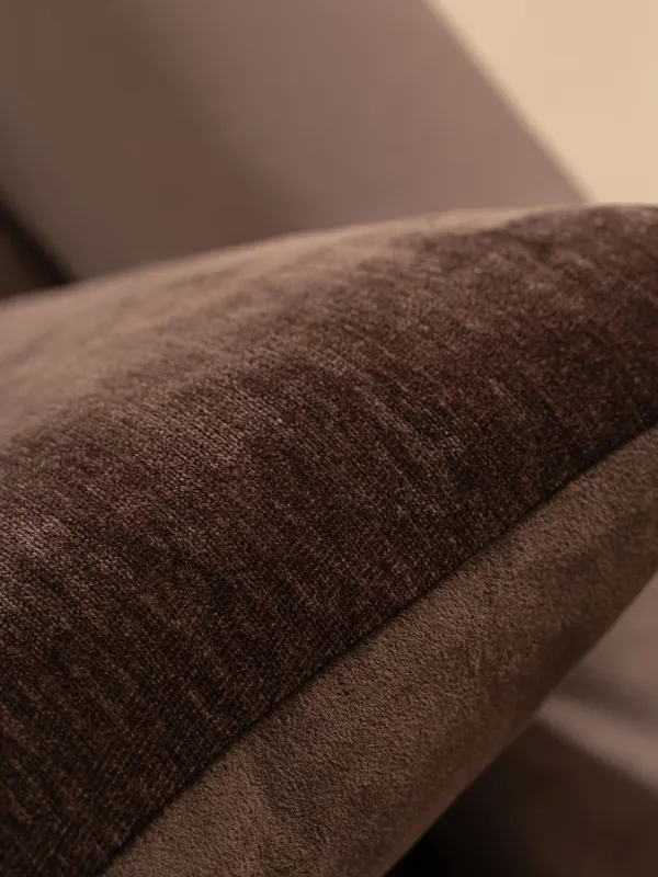 Подушка декоративная, 45х45 см, шенилл/вельвет, коричневая, Chenill, image-4