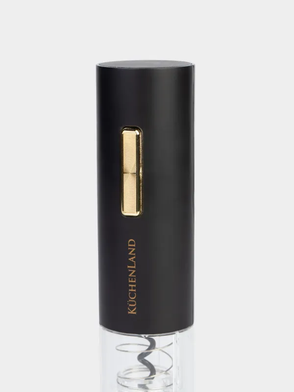 Штопор электрический, 19 см, с резаком для фольги, пластик, LED B, черный, Bar, image-3