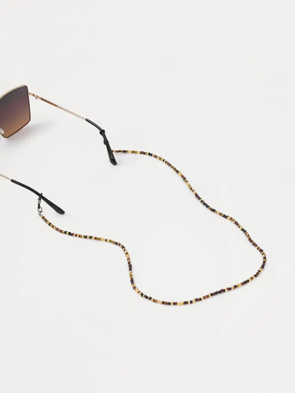 Цепочка для очков, 71 см, бисер/металл, цветная, Pearl color, image-3