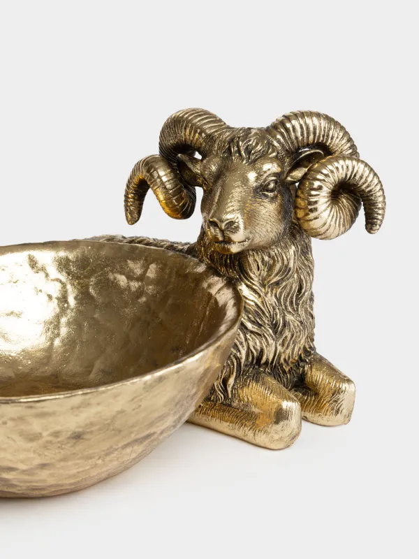 Конфетница, 21х15 см, Козел, Goat gold, image-3