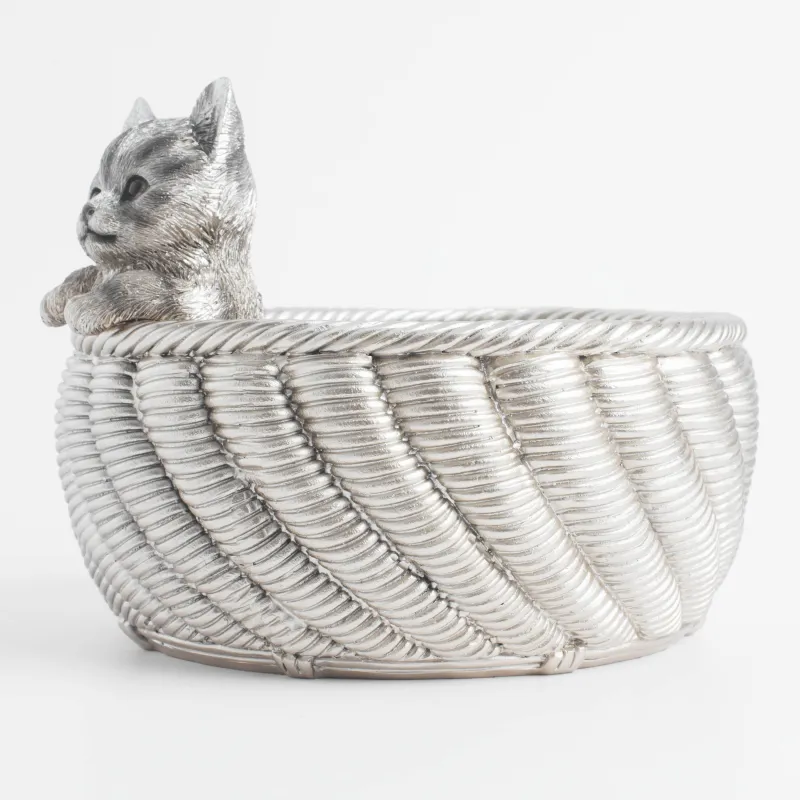 Ваза декоративная, 16х12 см, полирезин, Cat, image-1