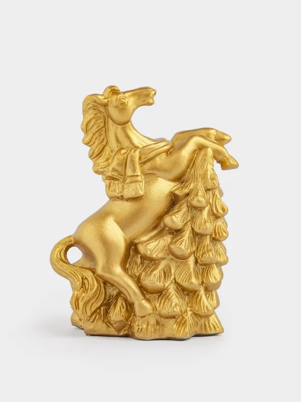 Копилка, 10 см, полирезин, золотистая, Конь, Horse gold, image-0