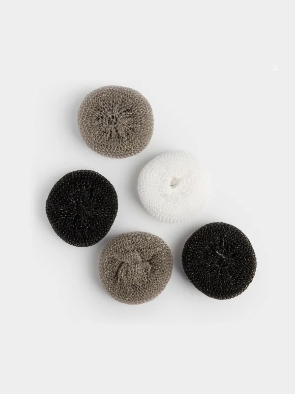 Губка для уборки, 8 см, 5 шт, полипропилен, черная/серая/белая, Black clean, image-5