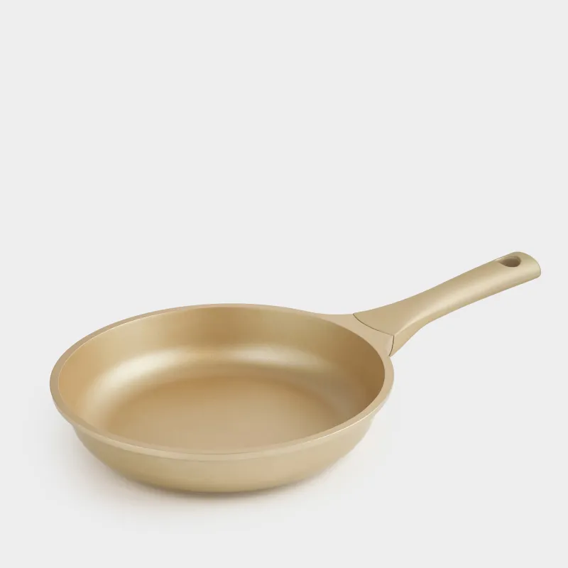 Сковорода, 24 см, с покрытием, алюминий, золотистая, Trineli