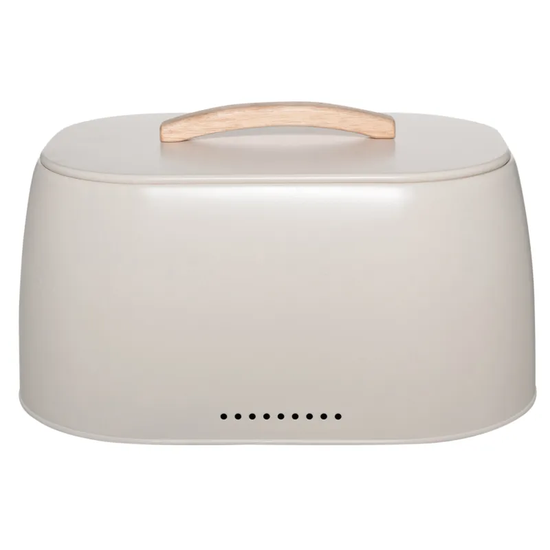 Хлебница, 33х23х18 см, металл/дерево, овальная, молочная, Course, image-2