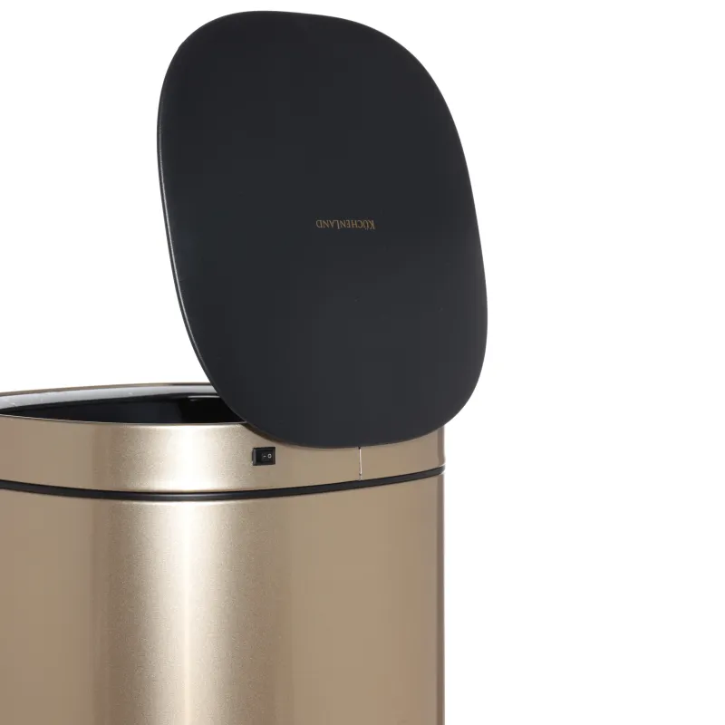 Ведро для мусора, 30 л, сенсорное, сталь/пластик, золотистое, Sensor bin, image-3