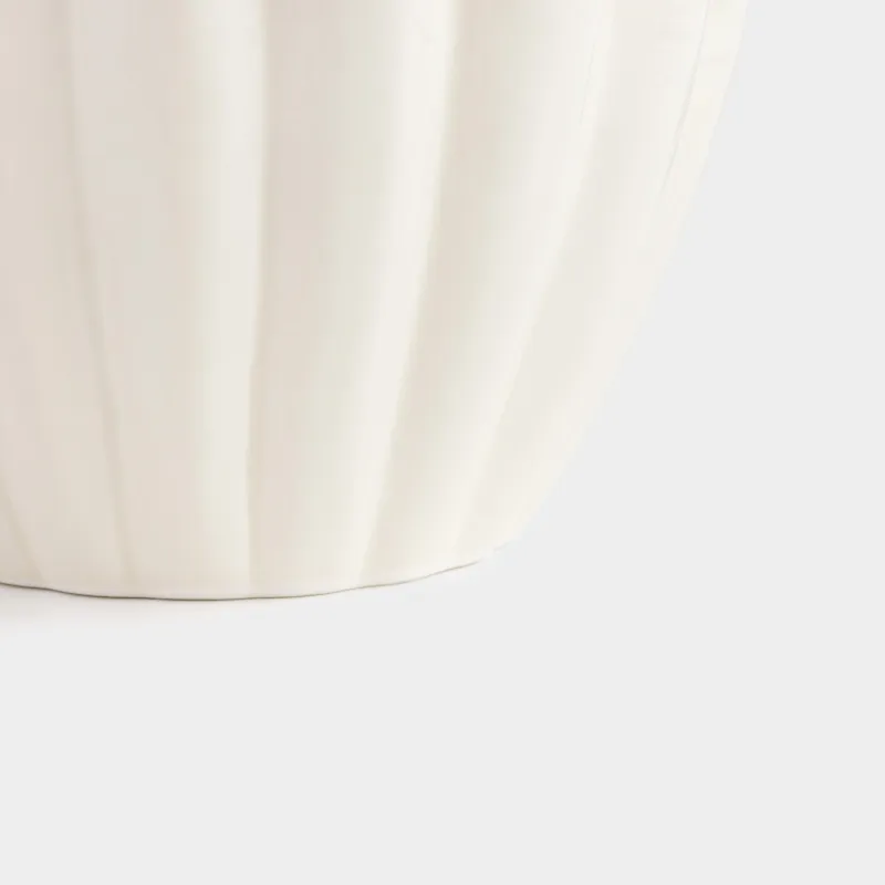 Ваза для цветов, 24 см, керамика D, молочная, Изгибы, Landform, image-2