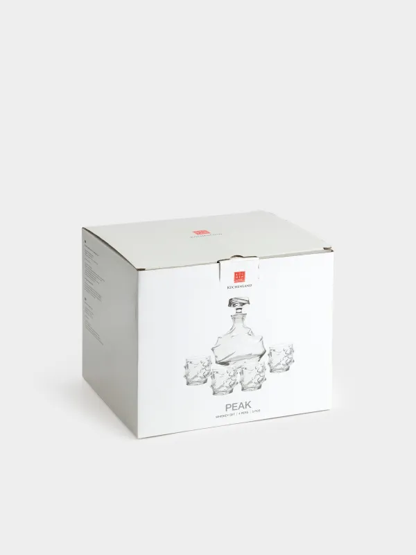 Набор для виски, 5 предметов, графин/стаканы, Peak, image-5
